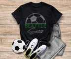Seattle Rhinestone Soccer T-Shirt: Game Day Apparel
