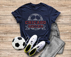 Chicago Rhinestone Soccer T-Shirt: Game Day Sports Tee