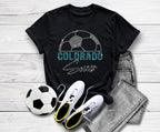 Colorado Rhinestone Soccer Shirt: Soft-Style Game Day Tee