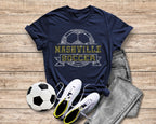 Nashville Rhinestone Soccer T-Shirt: Retro Game Day Top