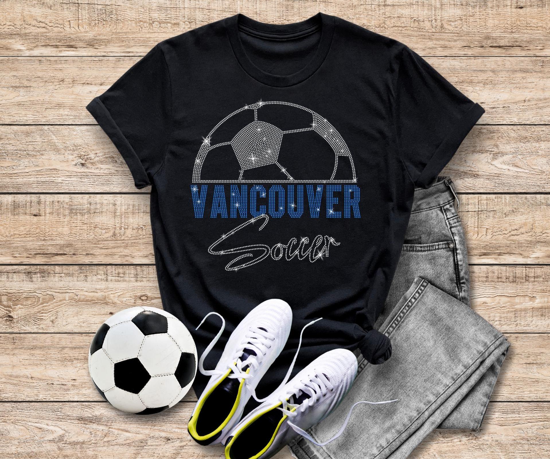 Vancouver Rhinestone Soccer T-Shirt: Retro Sports Tee Main image