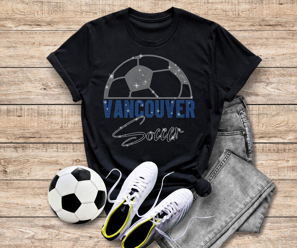 Vancouver Rhinestone Soccer T-Shirt: Retro Sports Tee