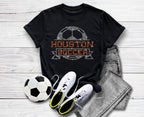 Houston Rhinestone Soccer T-Shirt: Game Day Comfort Colors Tee