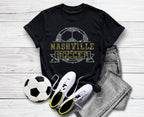 Nashville Rhinestone Soccer T-Shirt: Retro Game Day Top