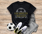 Los Angeles Rhinestone Soccer T-Shirt: Comfort Colors Unisex Game Day Shirt