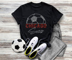 Chicago Rhinestone Soccer T-Shirt: Team Mascot Tee