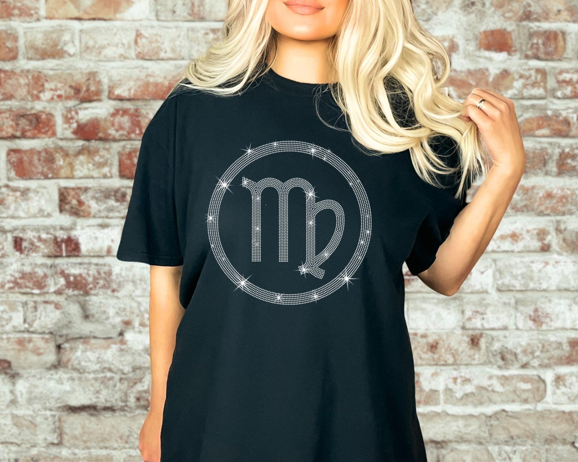 Rhinestone Virgo T-Shirt: Zodiac Astrology Unisex Tee