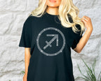 Rhinestone Sagittarius T-Shirt: Cozy Zodiac Comfort Colors Shirt