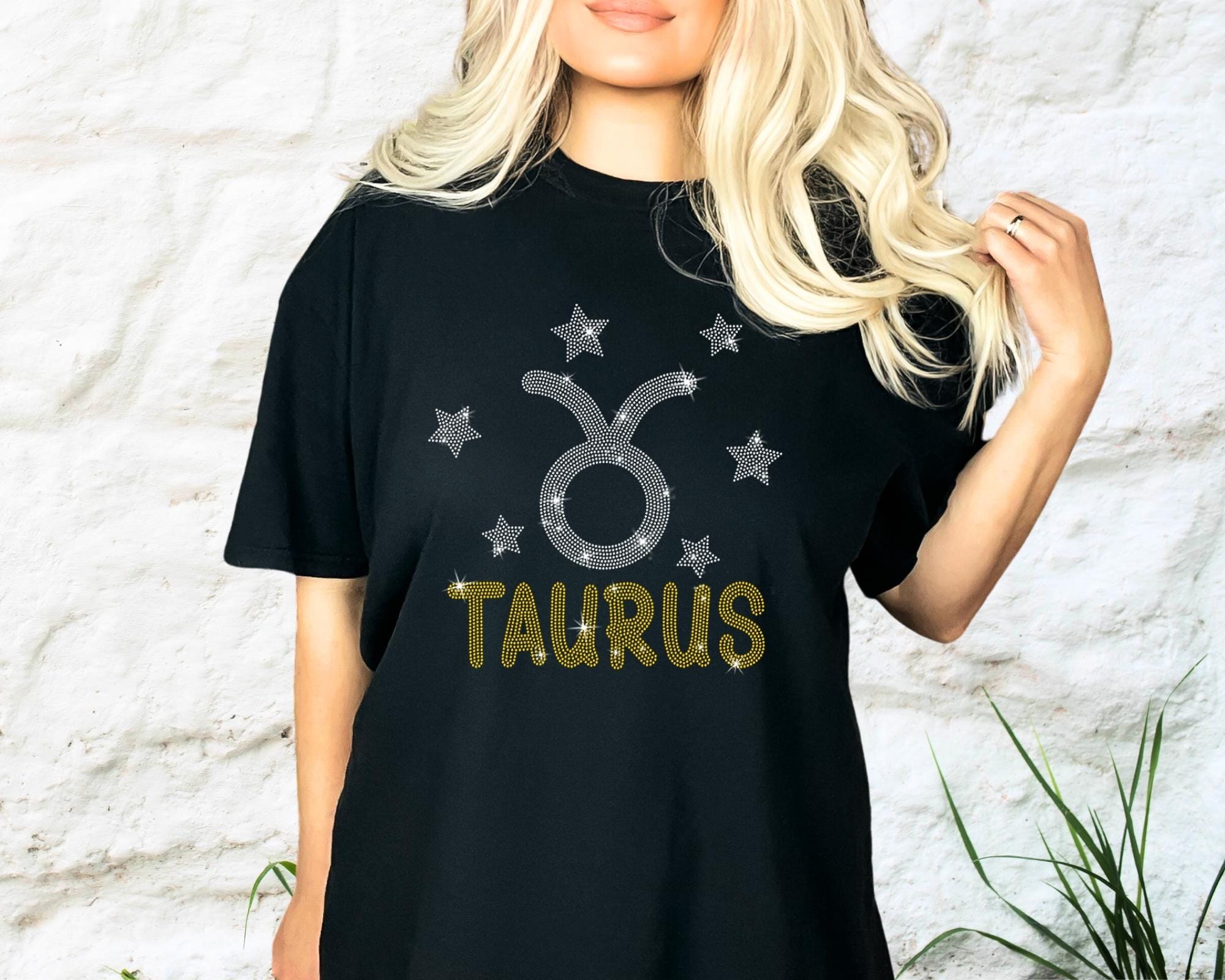 Taurus Rhinestone T-Shirt: Zodiac Diva Birthday Bling Shirt Main image