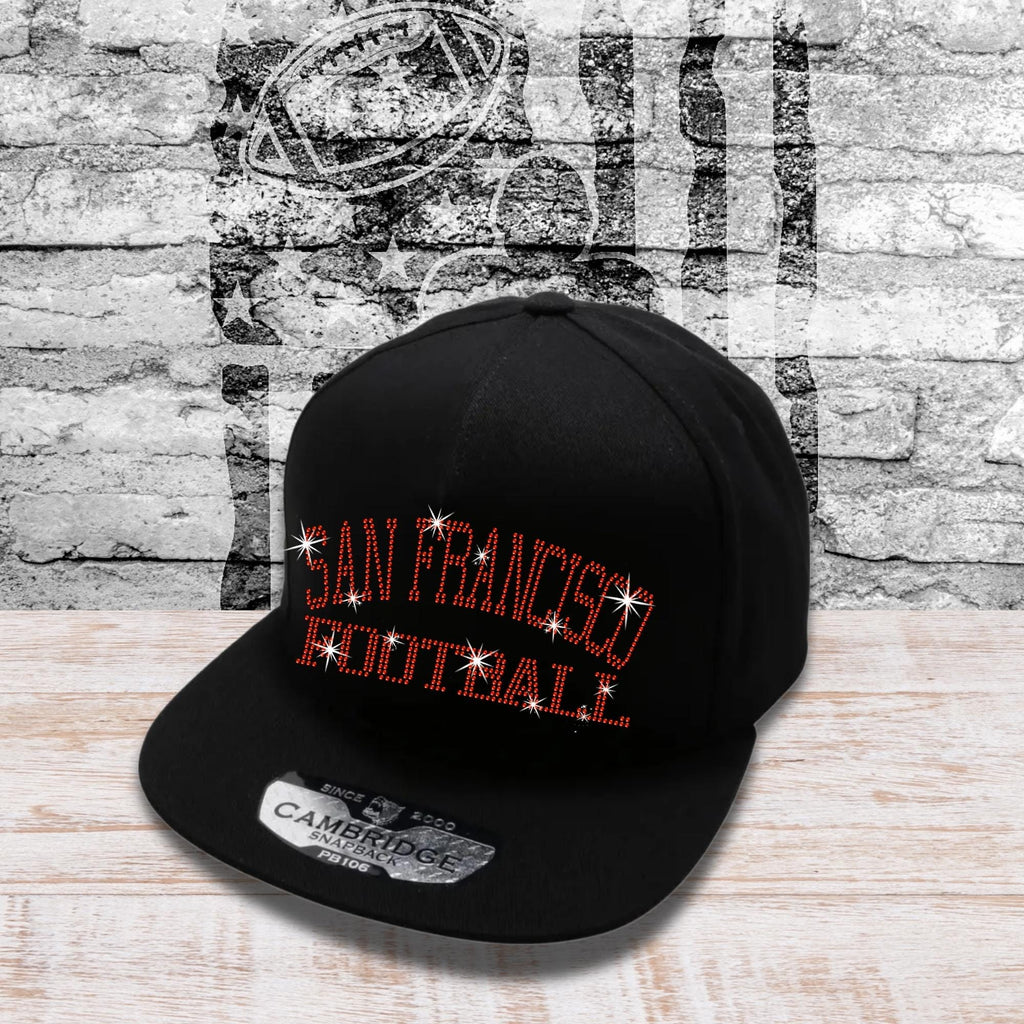 San Francisco Football Rhinestone Snapback Cap - Game Day Accessory