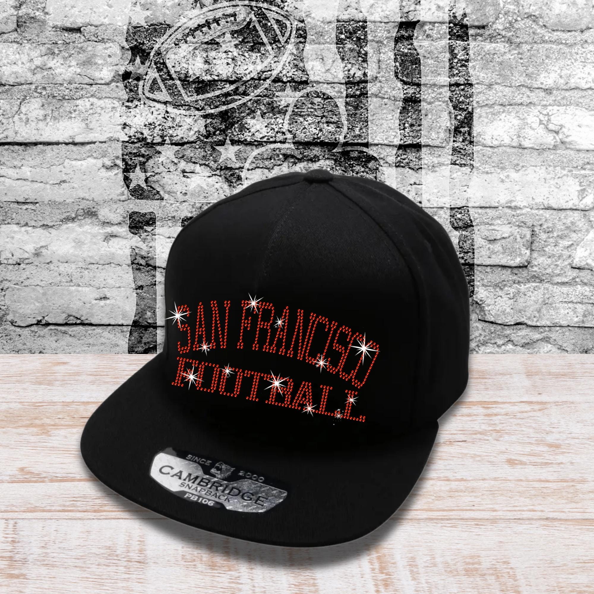 San Francisco Football Rhinestone Snapback Cap - Game Day Accessory