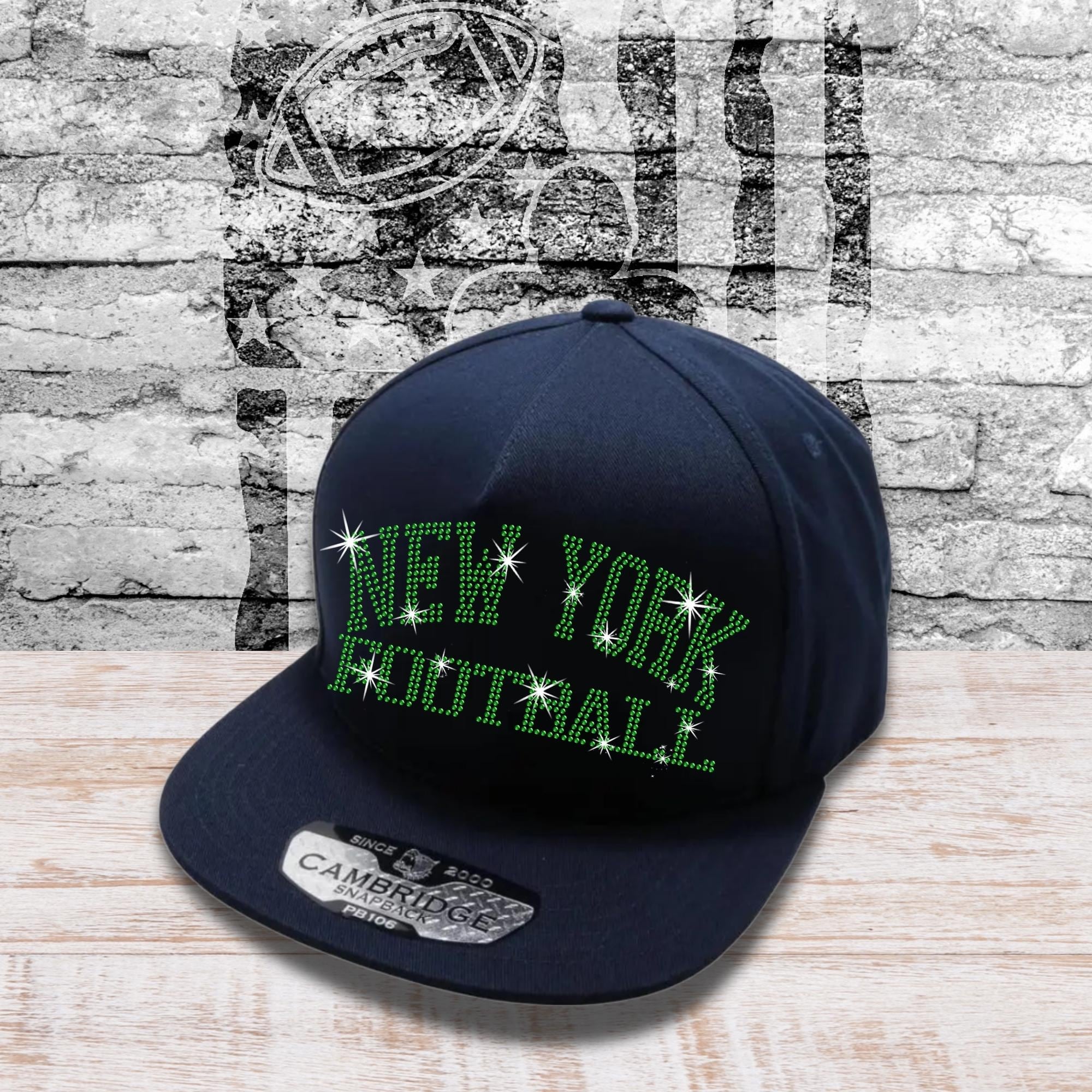 New York Football Rhinestone Snapback Cap: Game Day Headwear Main image