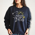 Summer Vibes Rhinestone T-Shirt: Sunshine Heart Tee