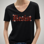 Resist Rhinestone T-Shirt: Social Justice Feminist Tee