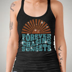 Forever Chasing Sunsets Rhinestone T-Shirt, Aesthetic Summer Shirt, Beach Lovers Tee, Sunshine Shirt, Girls Trip Tee, Family Vacation Gift