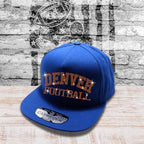 Denver Football Rhinestone Trucker Hat: Adjustable Sport Cheer Cap