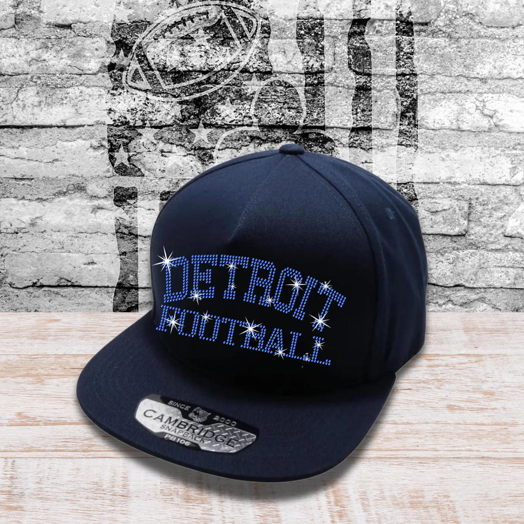 Detroit Football Rhinestone Trucker Hat: Game Day Fanwear