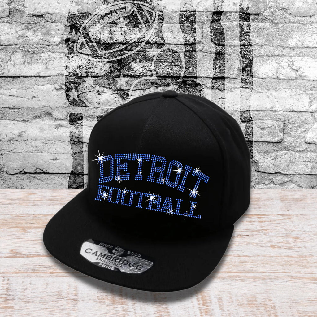 Detroit Football Rhinestone Trucker Hat: Game Day Fanwear