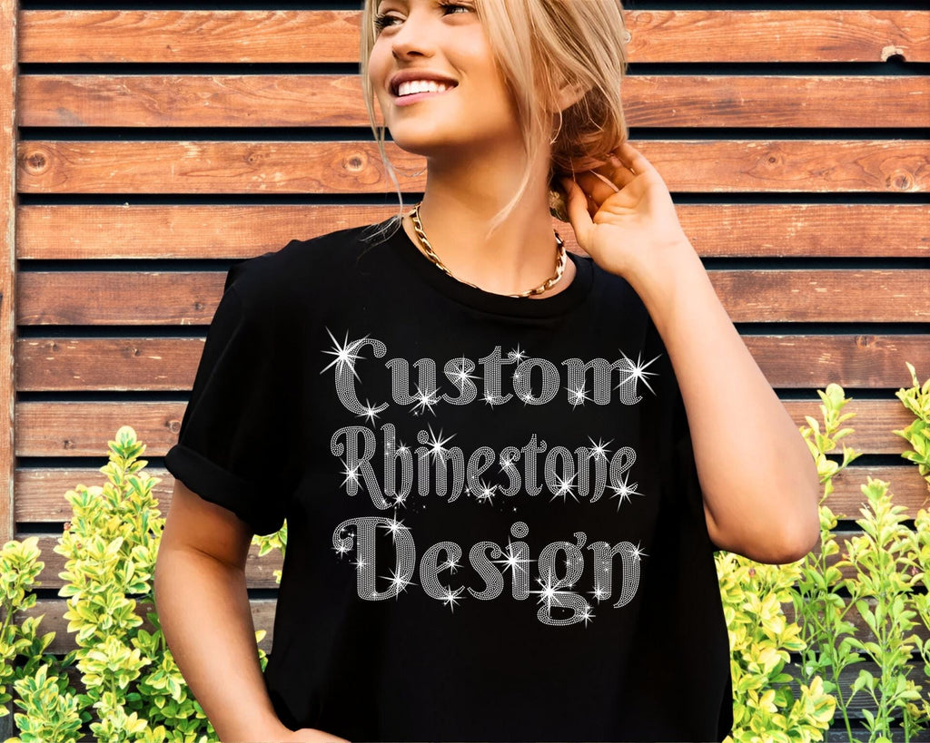 Custom Rhinestone T-Shirt: Personalized Sparkle Design