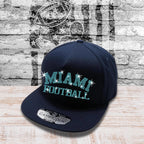 Miami Football Rhinestone Cap: Sport Season Cheer Hat