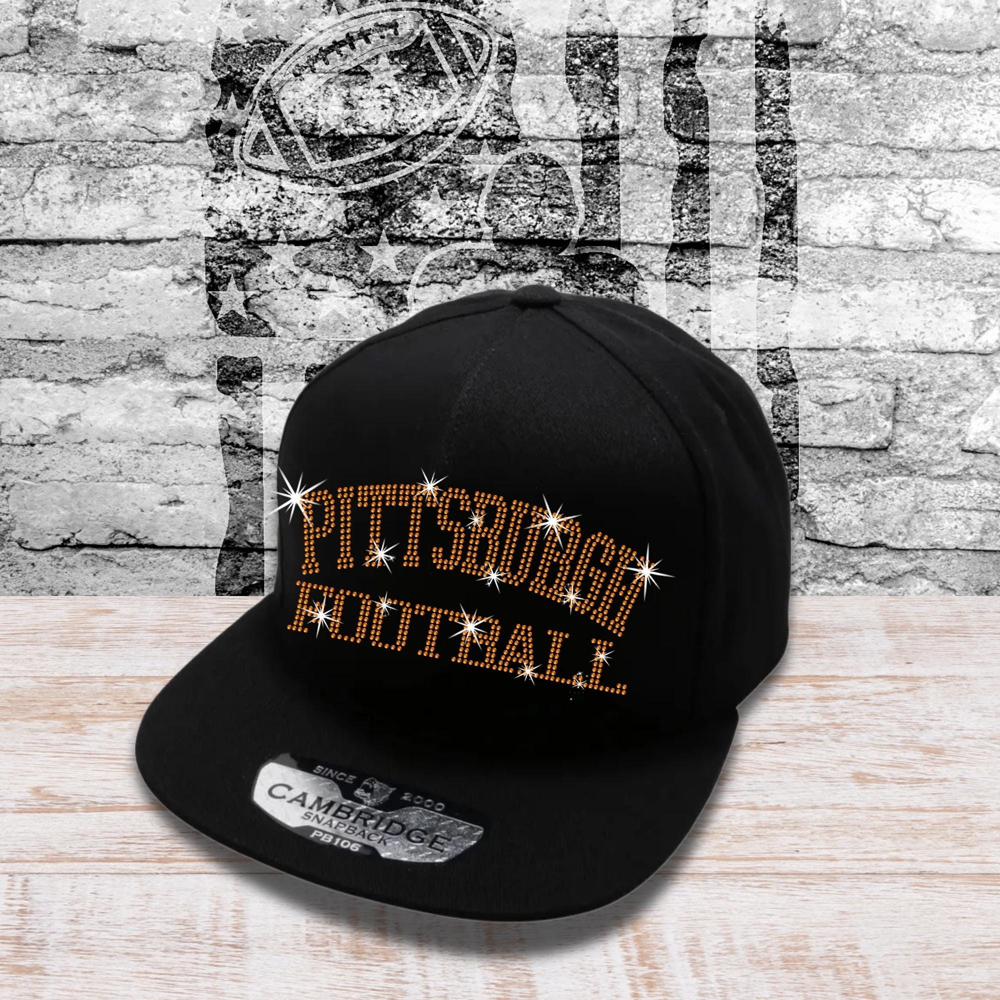 Pittsburgh Football Rhinestone Snapback Cap: Game Day Headwear Main image