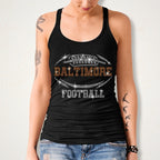 Baltimore Rhinestone Football T-Shirt: Dazzling Team Spirit Tee