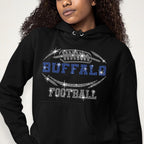 Buffalo Rhinestone Football T-Shirt: Sparkling Gameday Tee