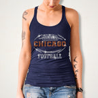 Chicago Rhinestone Football T-Shirt: Sparkling Game Day Tee