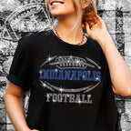 Indianapolis Rhinestone Football T-Shirt: Game Day Tailgate Tee
