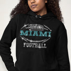 Miami Rhinestone Football T-Shirt: Sparkling Game Day Tee