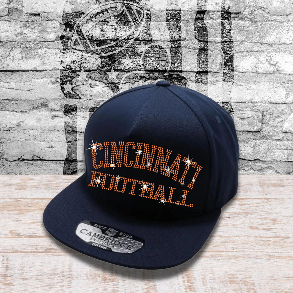 Cincinnati Football Rhinestone Snapback Cap: Vintage NFL Hat