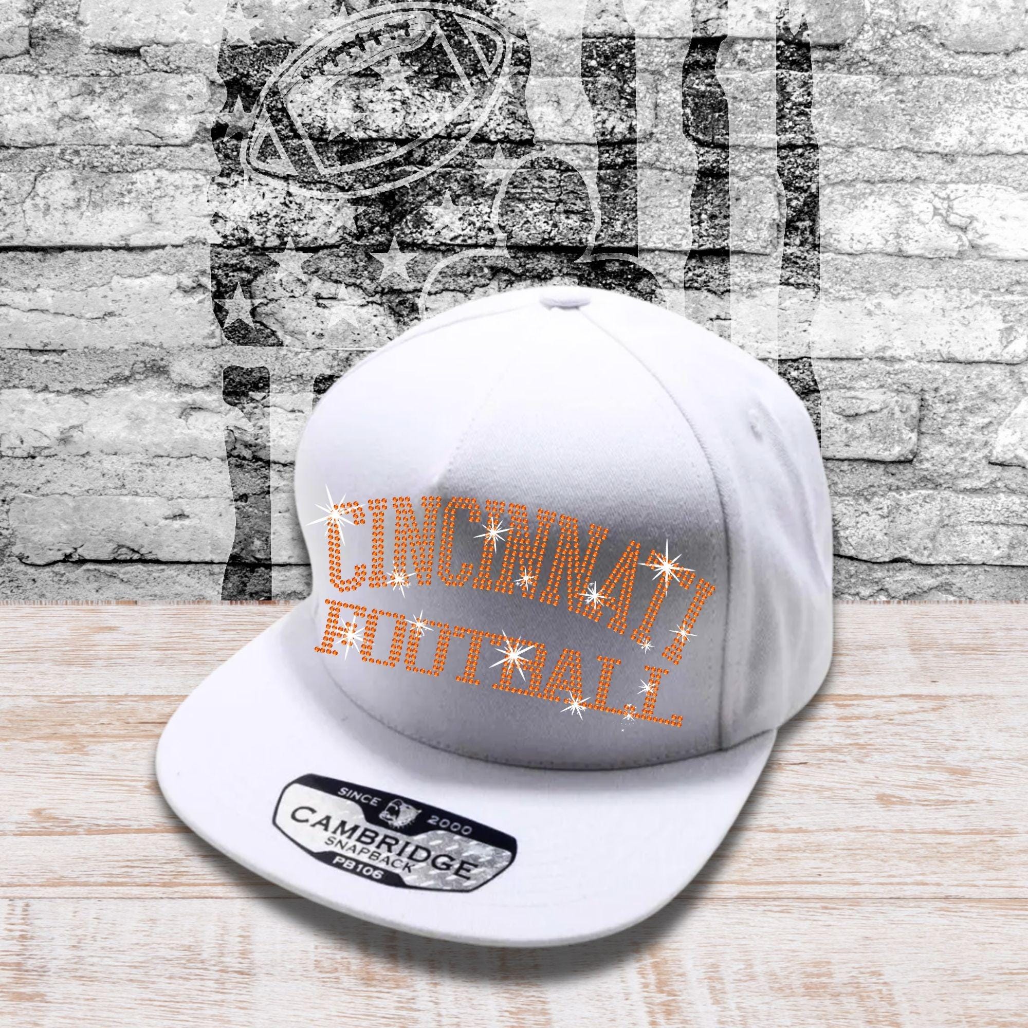 Cincinnati Football Rhinestone Snapback Cap: Vintage NFL Hat