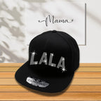 Lala Rhinestone Snapback Cap: Grandma Gift