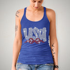 Rhinestone USA T-Shirt: Patriotic Ribbon Design