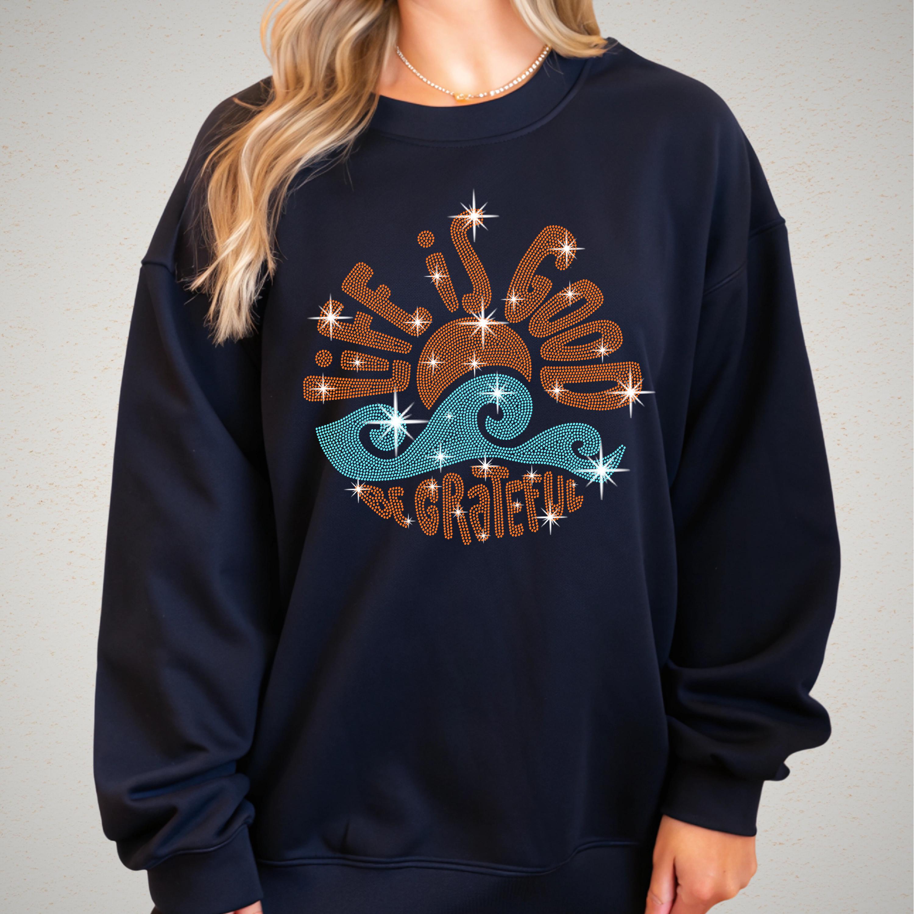 Life is Good Rhinestone T-Shirt: Grateful Beach Seaside Tee