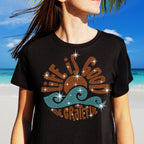 Life is Good Rhinestone T-Shirt: Grateful Beach Seaside Tee