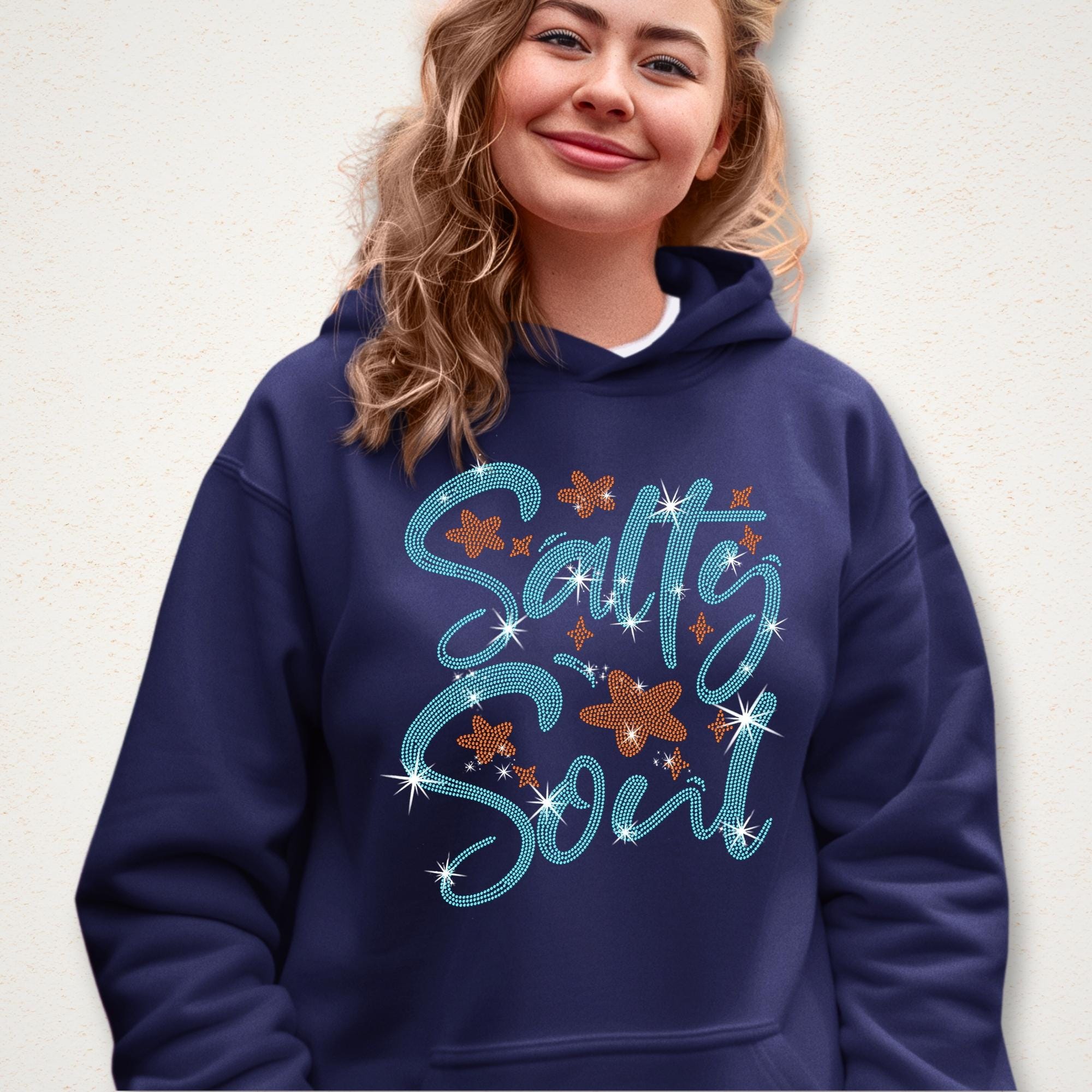 Salty Soul Rhinestone T-Shirt: Beach Vacation Tee