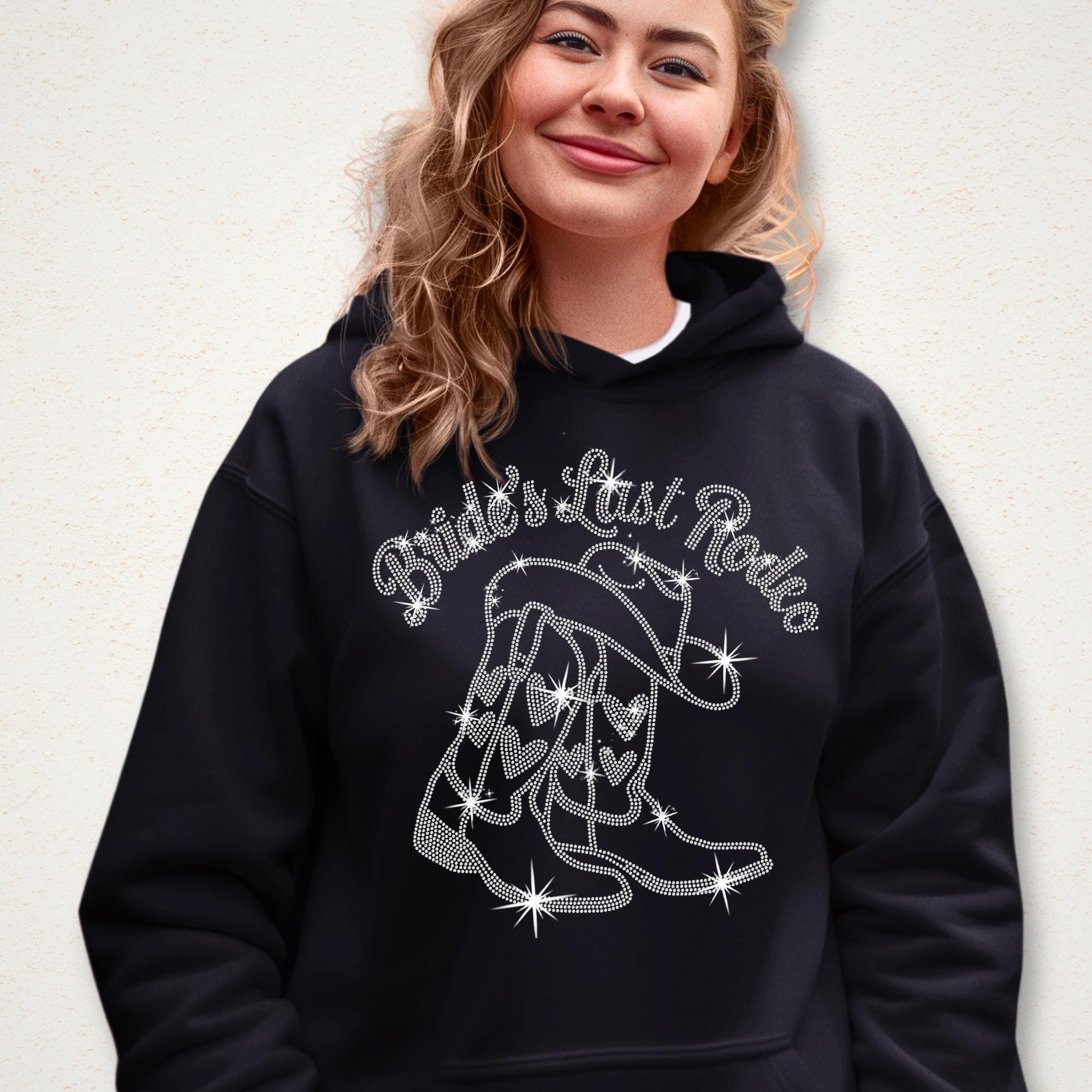 Bride's Last Rodeo Rhinestone T-Shirt: Western Bachelorette Party