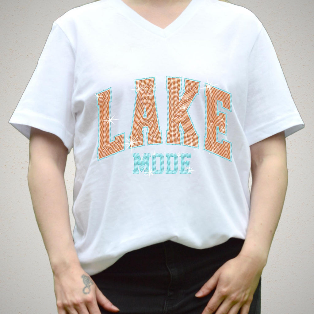 Lake Mode Rhinestone T-Shirt: Family Vacation Tee