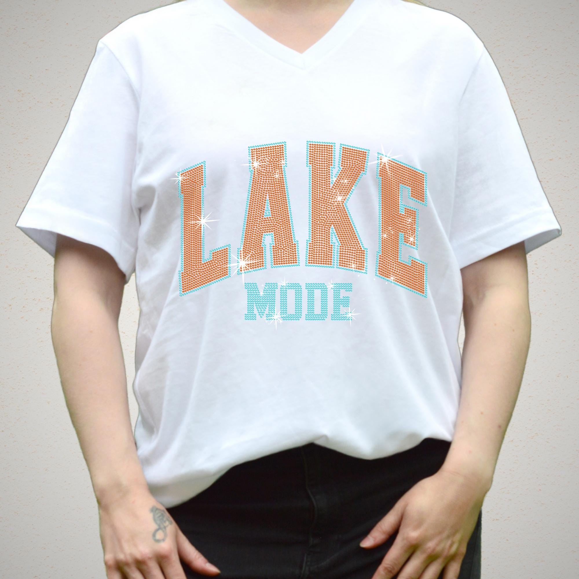 Lake Mode Rhinestone T-Shirt: Family Vacation Tee