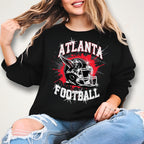 Atlanta Football Rhinestone T-Shirt: Game Day Bling Tee DTF Rhinestone Mix