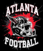 Atlanta Football Rhinestone T-Shirt: Game Day Bling Tee DTF Rhinestone Mix