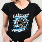 Carolina Rhinestone Game Day Shirt: Sparkly Football Fan Tee DTF and Rhinestone Mix