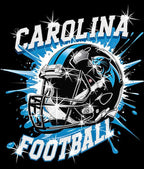 Carolina Rhinestone Game Day Shirt: Sparkly Football Fan Tee DTF and Rhinestone Mix