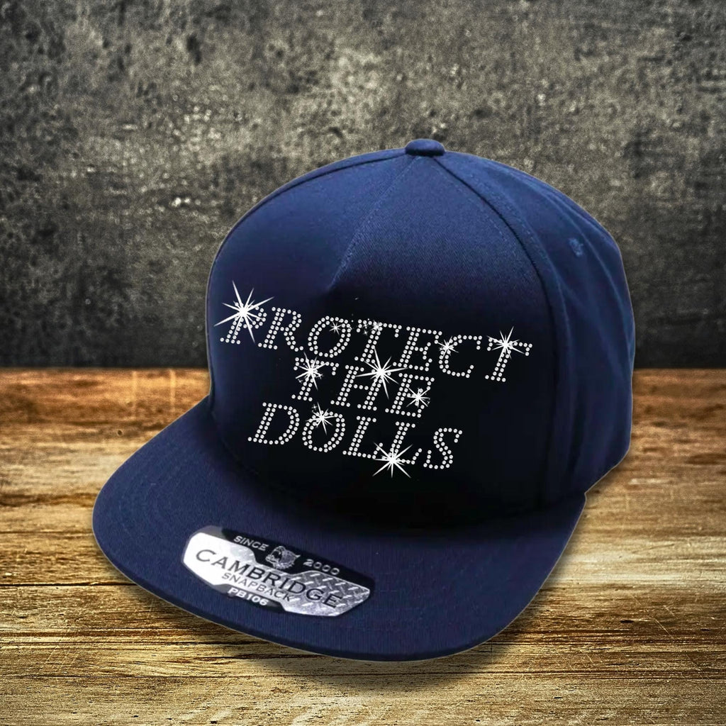 Protect The Dolls Rhinestone Snapback: Feminist Trucker Hat