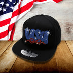 USA Rhinestone Snapback Cap: Patriotic 4th July Headwear
