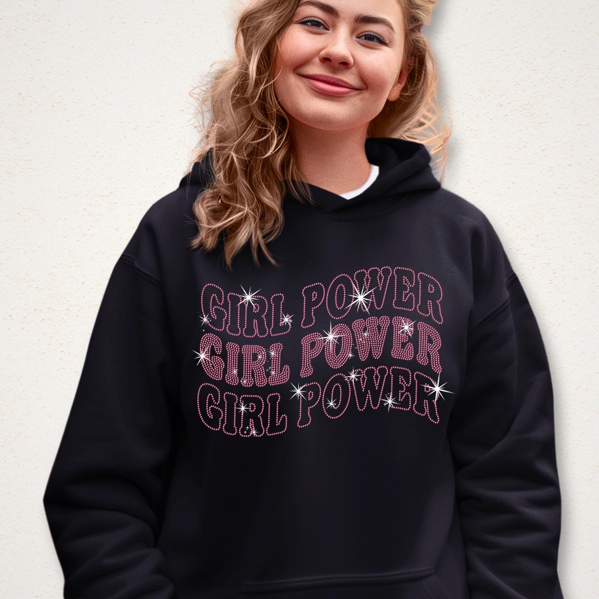 Girl Power Rhinestone T-Shirt: Feminist Activist Tee