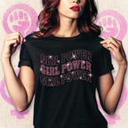 Girl Power Rhinestone T-Shirt: Feminist Activist Tee