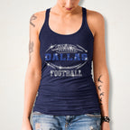 Dallas Rhinestone Football T-Shirt: Gameday Sparkle