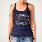 Jacksonville Rhinestone Football T-Shirt: Sparkling Game Day Tee